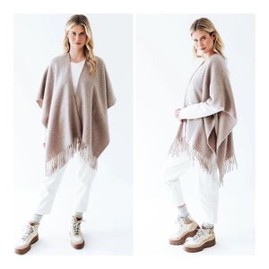 Echo New York Solid Boucle Ruana - Teak